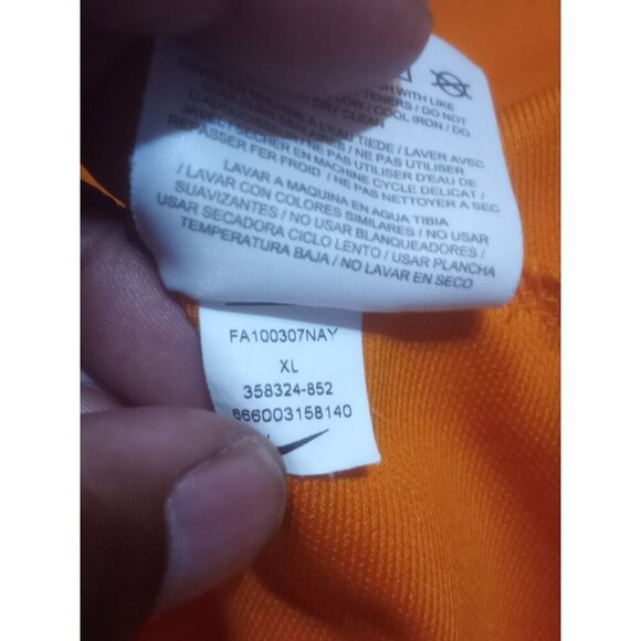 Nike GOLF Dri Fit Polo Shirt Mens XL Solid Orange Performance Collared - Picture 10 of 12